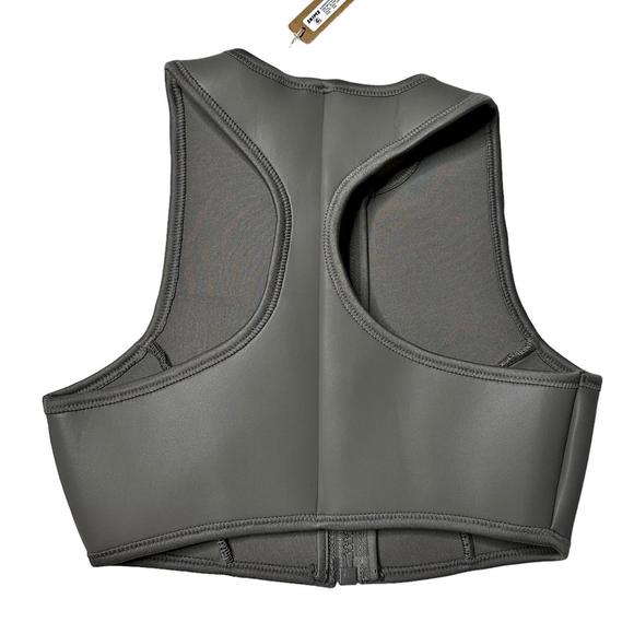 NWT Skims Rubberized Scuba High Neck Bikini Top Women’s XXS - Picture 2 of 5